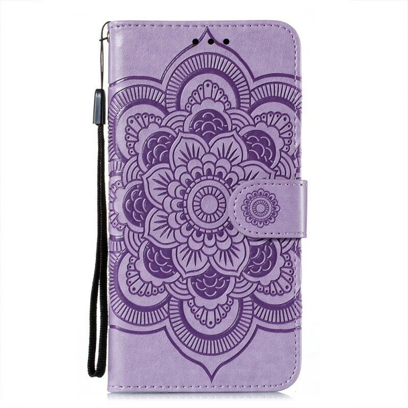 δερματινη θηκη Oppo Find X3 Neo με κορδονι Full Strap Mandala